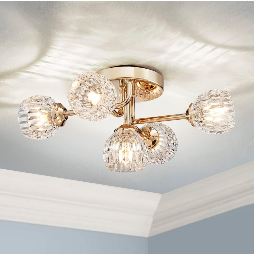 NEW Cyrstal and lighting gold ceiling light